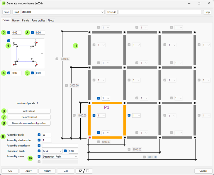 Generate window frame (m054) | Trimble User Assistance