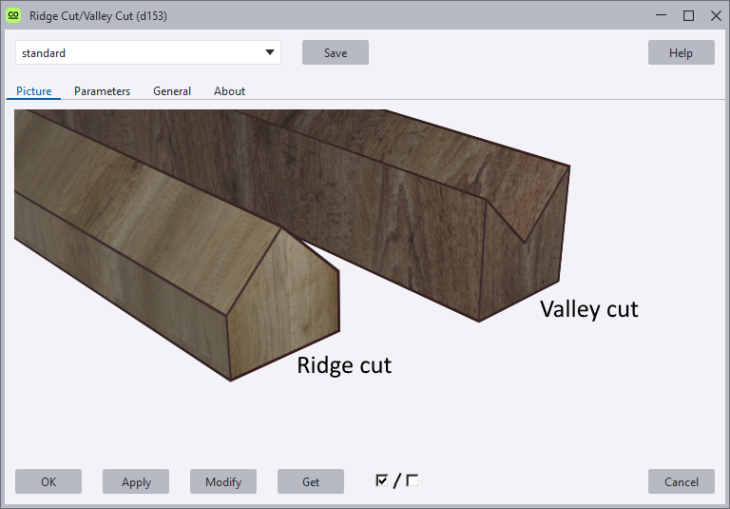 Ridge/Valley cut (d153) | Trimble User Assistance
