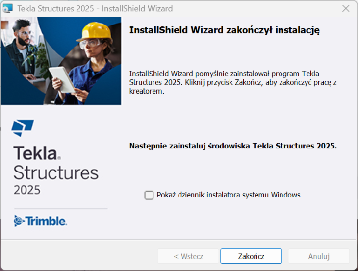 Instrukcja instalacji Tekla Structures 2025 | Trimble User Assistance