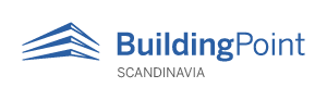 BuildingPoint Scandinavia Logo - Horizontal Blue 300px wide