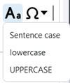 Change text case
