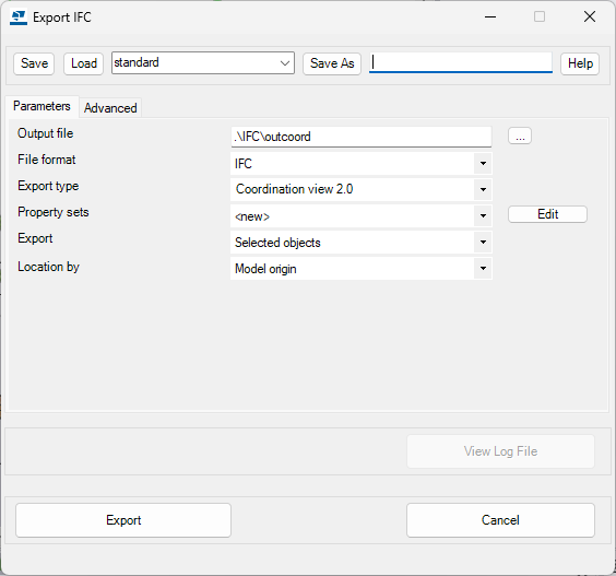 Export classification to IFC