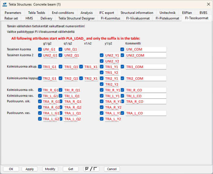 Finland environment udas in FI-tasokuormat tab