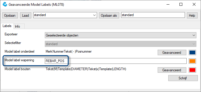 Geavanceerde Model Labels