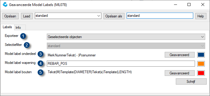 Geavanceerde Model Labels