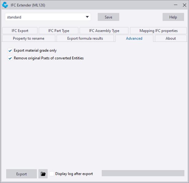 IFC Extender (ML126)_Tabblad Geavanceerd (EN)