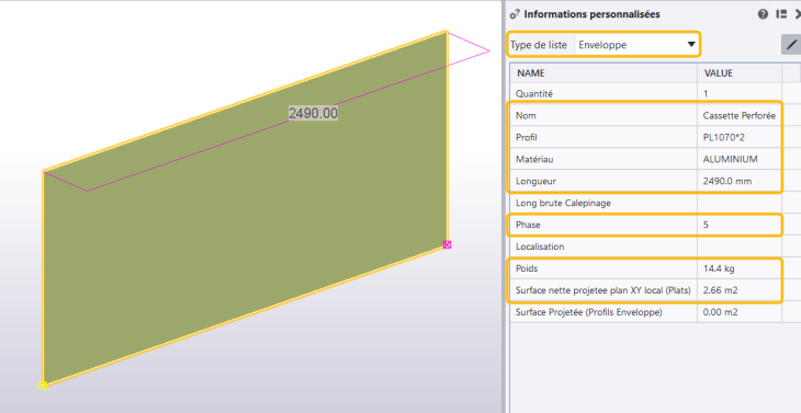 Loc2025 - Enveloppe pour les Informations personnalisées et les plats