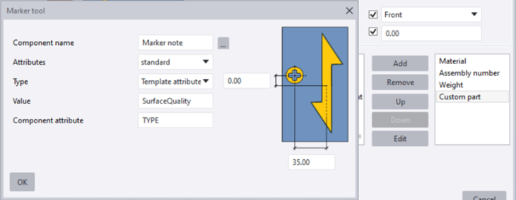 Marker tool custom parts