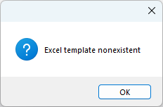 Error message Excel template nonexistent in Multi-report generator