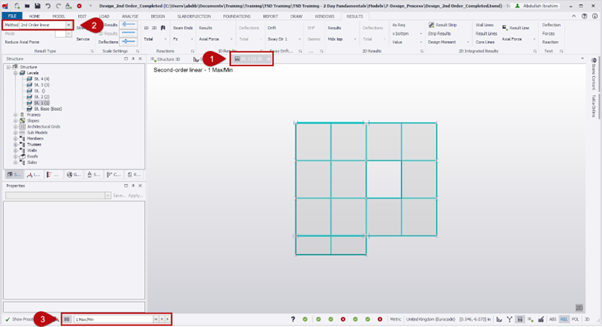 Beam end forces drawing