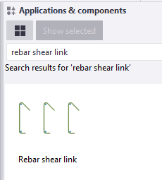 Rebar shear link application and components icon