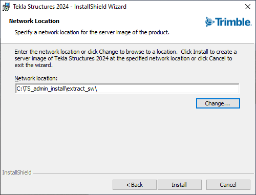 Network location screen