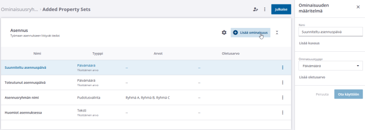TC Property sets - ominaisuusryhmäkirjasto 3