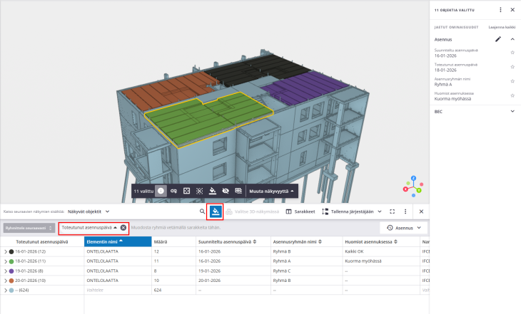 TC Property set library - ominaisuusryhmä käyttö 2