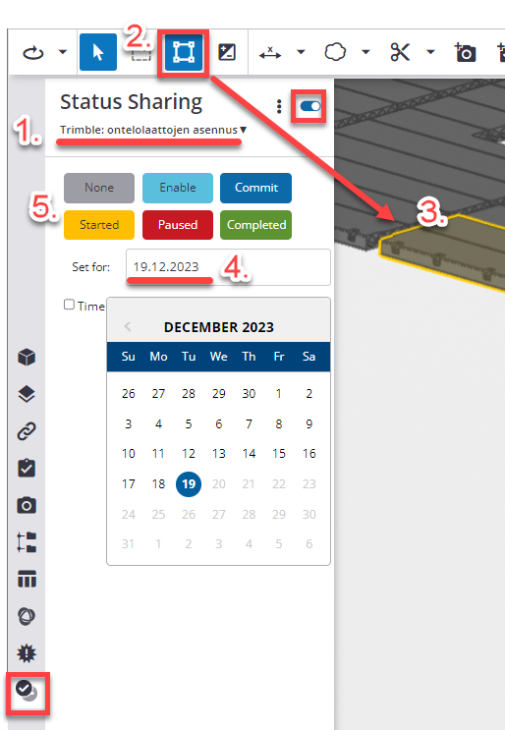 Kuinka status asetetaan