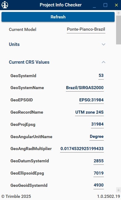 Project Info Checker UI