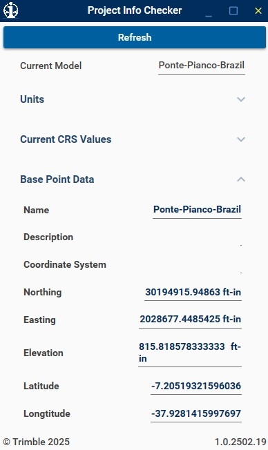 Project Info Checker UI