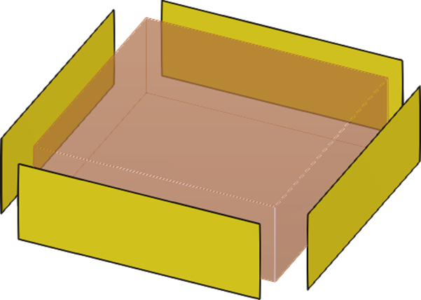Schalflächen Einzelfundament