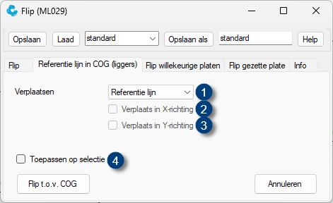 tab Reference line into COG (beams)