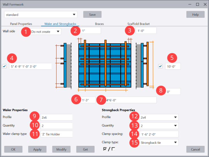 steel-ply wall formwork plugin ui 2