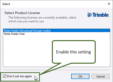 Tedds - select Product License.png