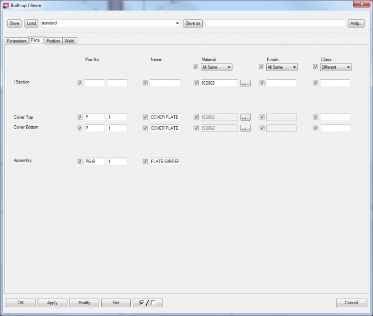 Built-up I Beam | Tekla User Assistance