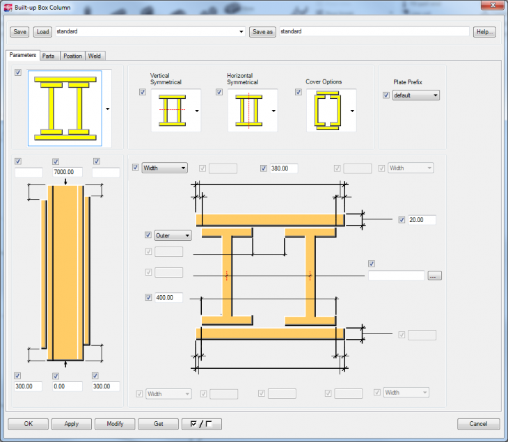 Builtup Box Column Tekla User Assistance