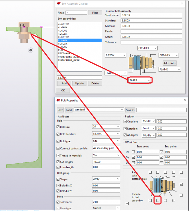 Tapered washer possibility in Tekla Structures Trimble User Assistance