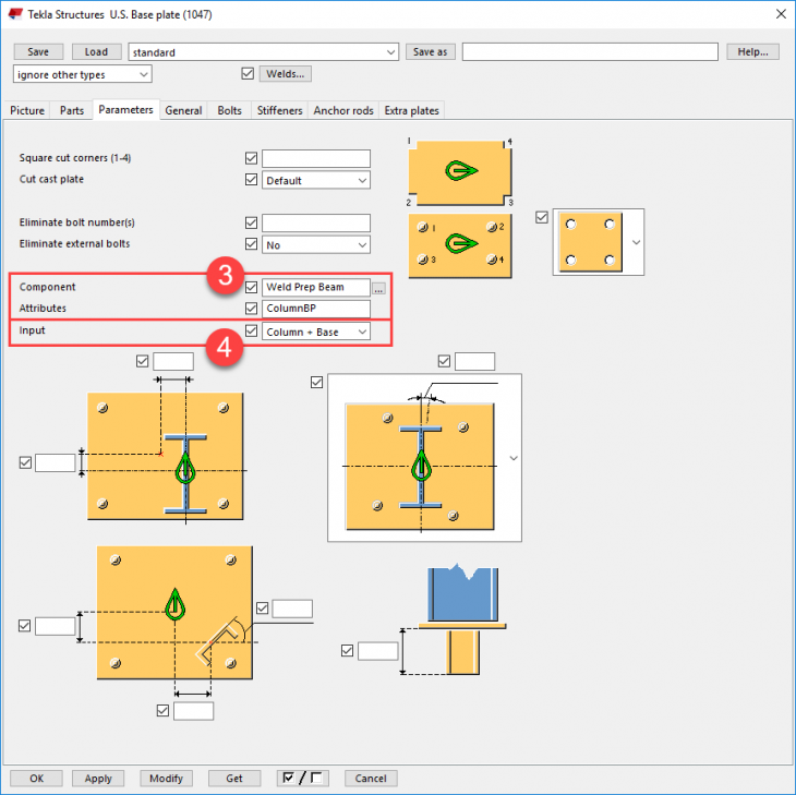 How to prep the bottom of a column inside 1047 Tekla User Assistance