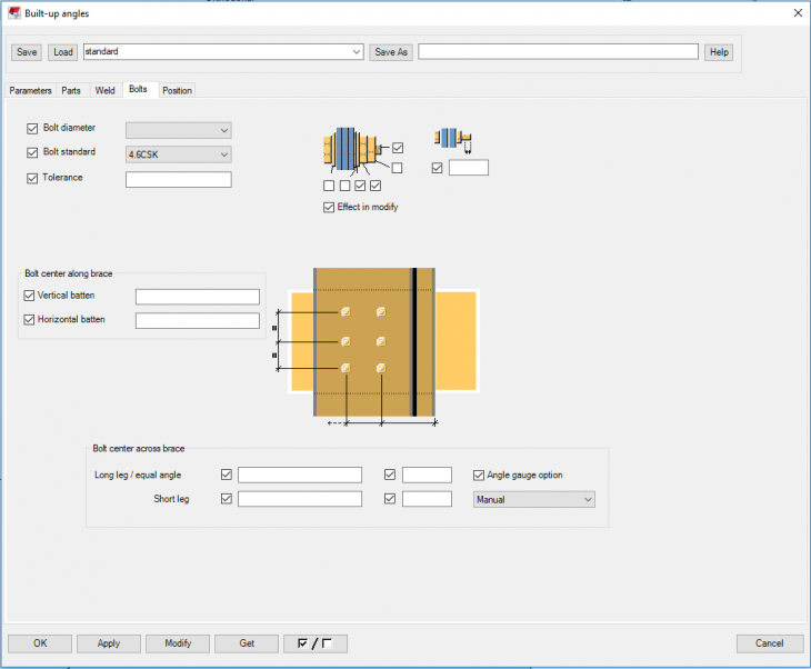Built-up Angles (Custom Part) | Trimble User Assistance
