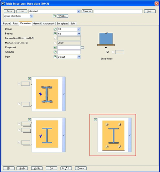 Using Base Plate Connection 1042 | Tekla User Assistance