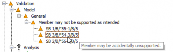 I have a Validation Warning > Model > General - 