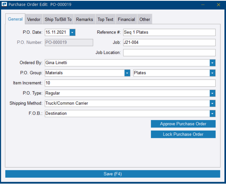 Modify a purchase order | Trimble User Assistance