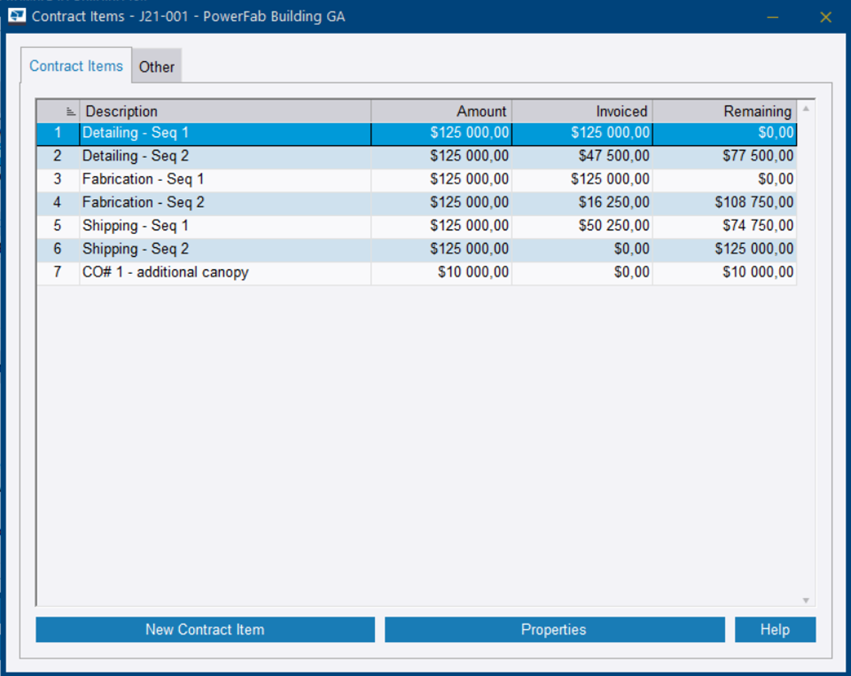 Manage contract information | Tekla User Assistance