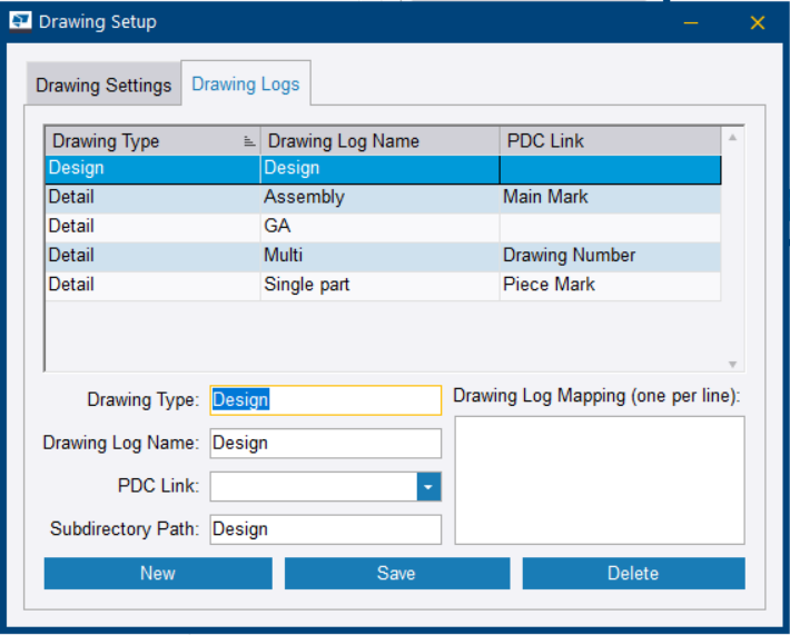 Manage drawing logs for a job | Tekla User Assistance