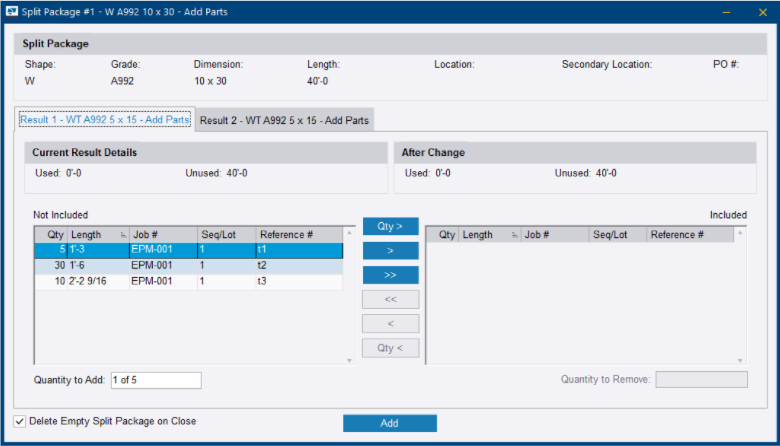 Split shapes | Trimble User Assistance