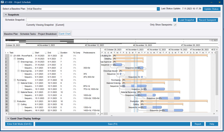 Example: Create a project schedule | Trimble User Assistance