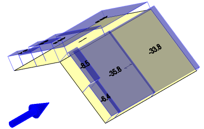 Roof panel load decomposition | Trimble User Assistance