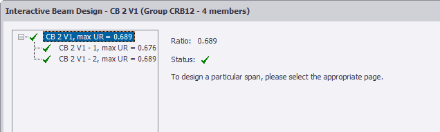Interactive Beam Design dialog box | Tekla User Assistance