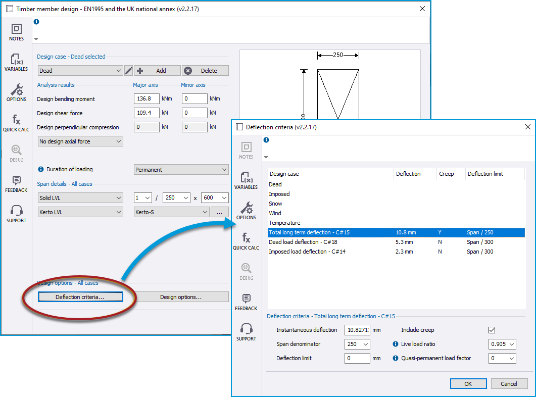 Timber design using Tekla Tedds enhancements | Tekla User Assistance