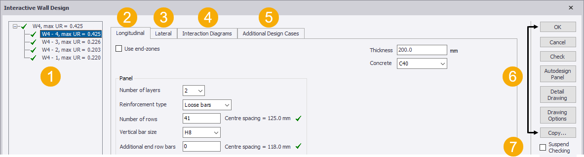 Interactive Wall Design dialog box | Tekla User Assistance