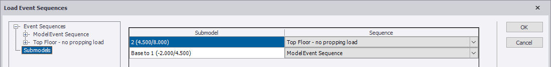 Load Event Sequences dialog box | Trimble User Assistance