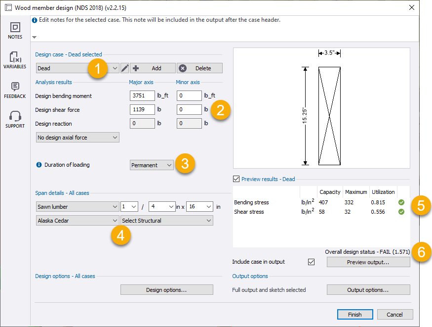 Timber member design workflow | Trimble User Assistance