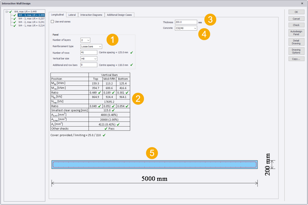 Interactive Wall Design dialog | Tekla User Assistance