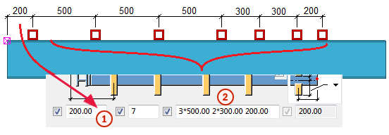 Generation of purlins (50) | Tekla User Assistance