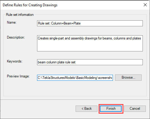 Create drawings using rule sets or wizards in Master drawing catalog ...