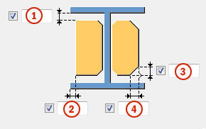 Column with stiffeners W (182): Pestaña Rigidizadores | Tekla User ...