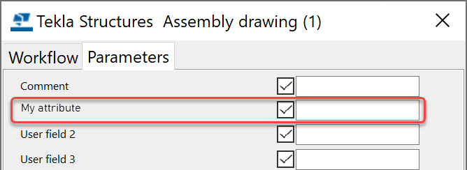 Attributi utente dei template | Tekla User Assistance
