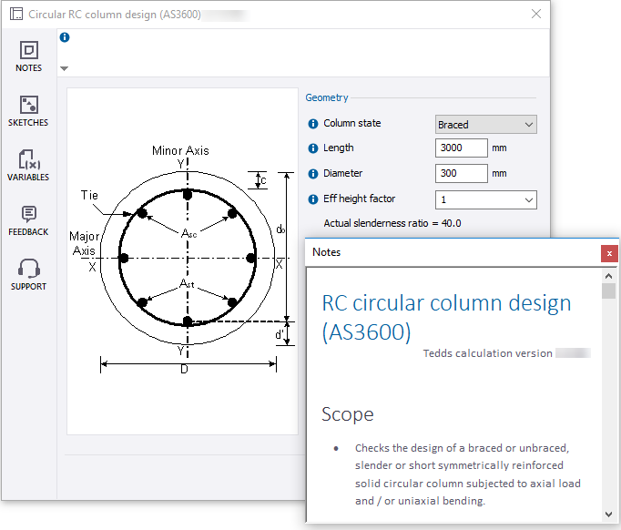 Using library calculations in Tedds for Word (Australian design example ...