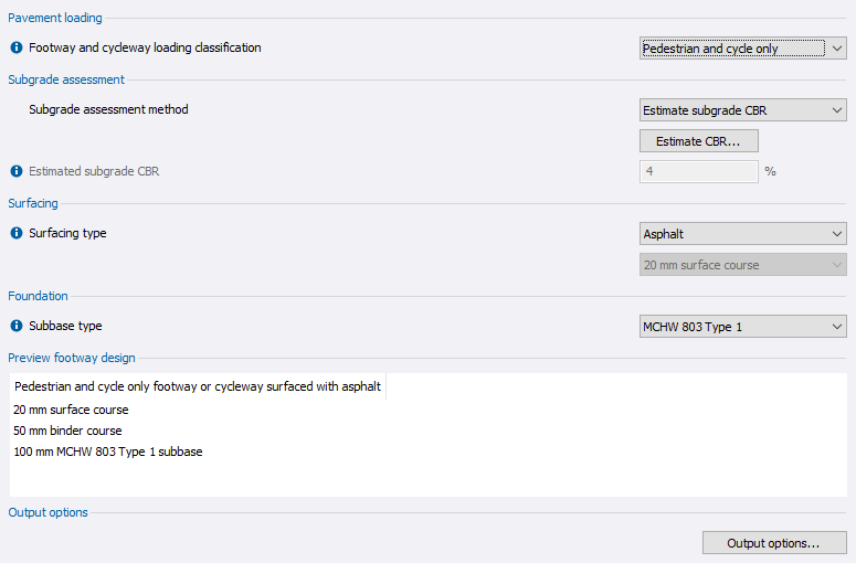 Footway and cycleway design (DMRB) Tekla User Assistance